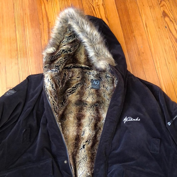 Mens Akademiks Reversible Faux Fur 